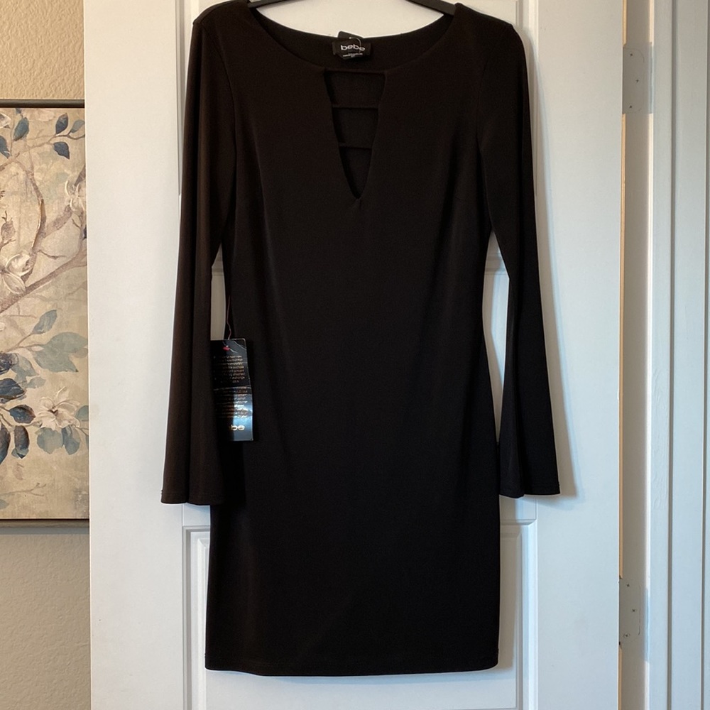 Bebe Black Fitted Dress NWT